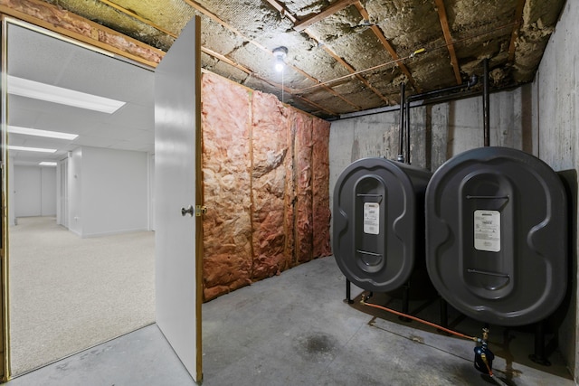 37 Longbow Ct, Auburn, ME 04210 - unfinished basement with heating fuel