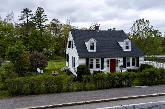 57 Bow St, Freeport, ME 04032 - cape cod house featuring a chimney