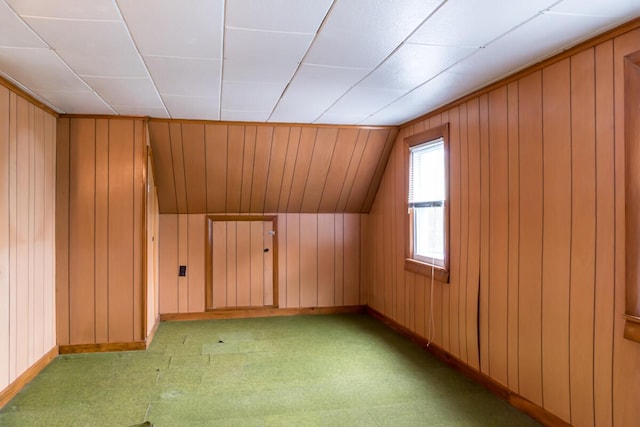 57 Bow St, Freeport, ME 04032 - additional living space with baseboards and wood walls