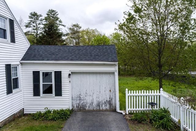 57 Bow St, Freeport, ME 04032 - garage with asphalt driveway