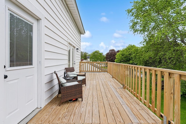 124 Dumont Ave, Lewiston, ME 04240 - view of wooden deck