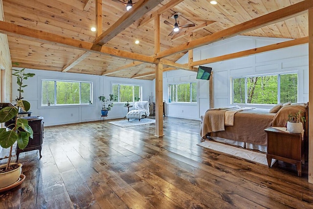 39 Lobo Ln, West Gardiner, ME 04345 - bedroom featuring wood-type flooring and wood ceiling