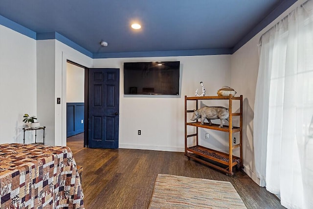 39 Lobo Ln, West Gardiner, ME 04345 - bedroom featuring wood finished floors, baseboards, and recessed lighting