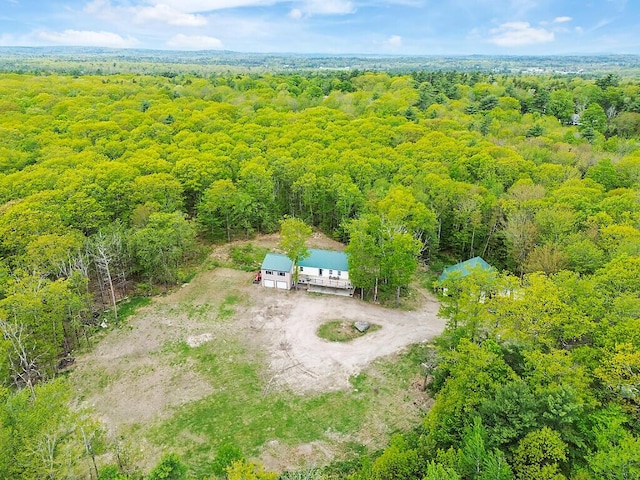 39 Lobo Ln, West Gardiner, ME 04345 - view from above of property with a forest