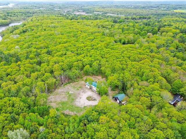 39 Lobo Ln, West Gardiner, ME 04345 - drone / aerial view of a heavily wooded area and a large body of water