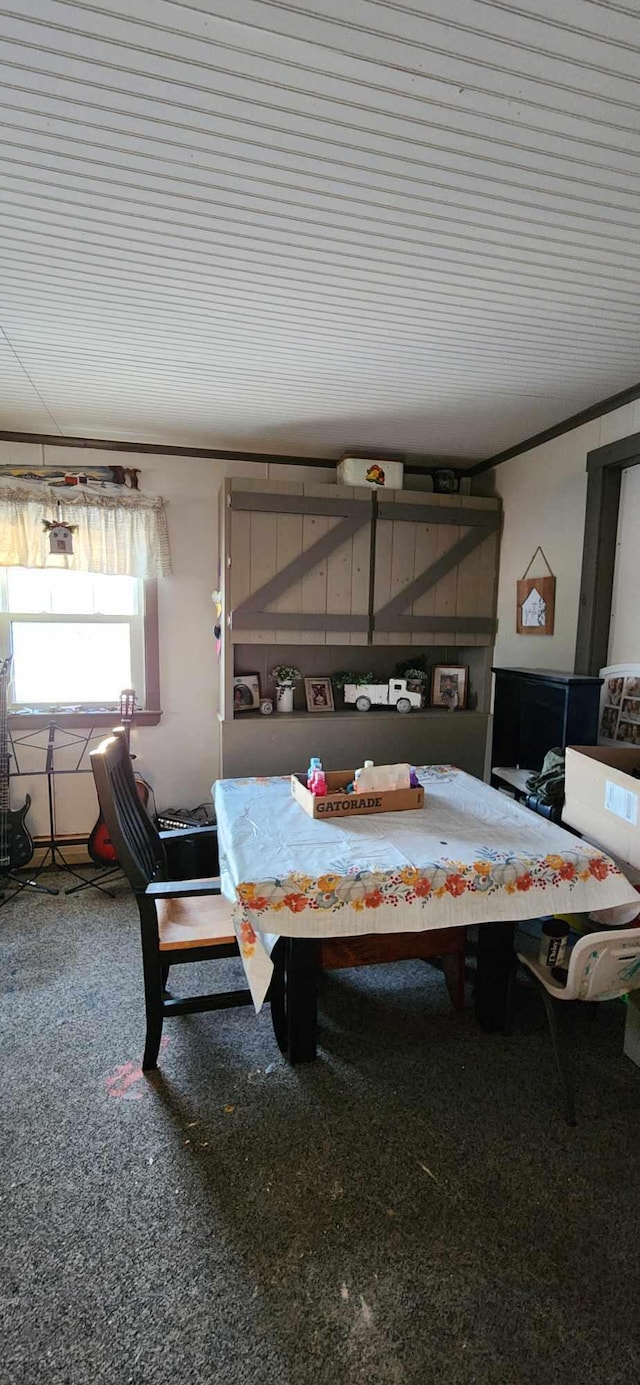 110 Bog Rd, Limestone, ME 04750 - dining area with carpet floors