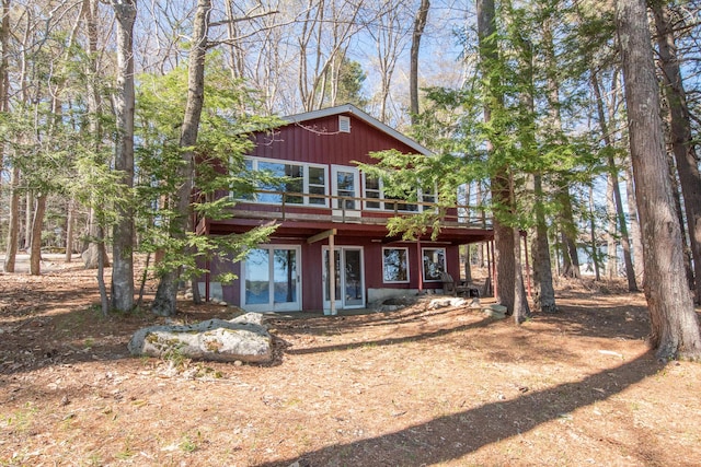 54 Papoose Island Rd, Raymond, ME 04071 - rear view of house with a deck