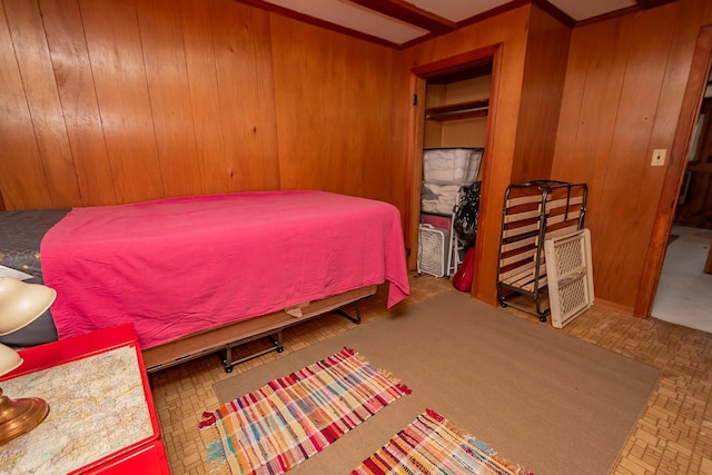 54 Papoose Island Rd, Raymond, ME 04071 - bedroom featuring wooden walls