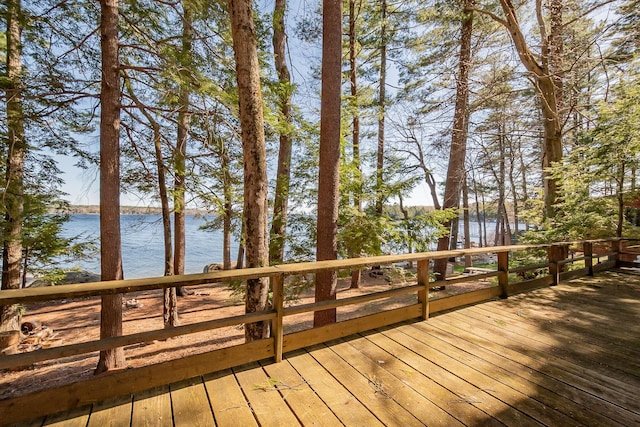 54 Papoose Island Rd, Raymond, ME 04071 - deck with a water view