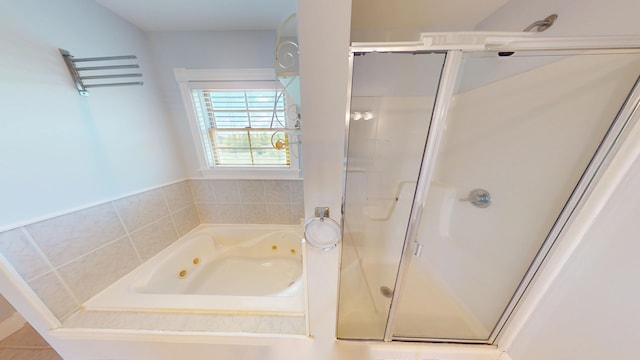 335 Western Ave, Hampden, ME 04444 - full bath featuring a shower stall and a whirlpool tub