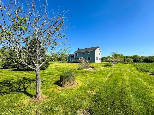 335 Western Ave, Hampden, ME 04444 - view of green lawn featuring a deck