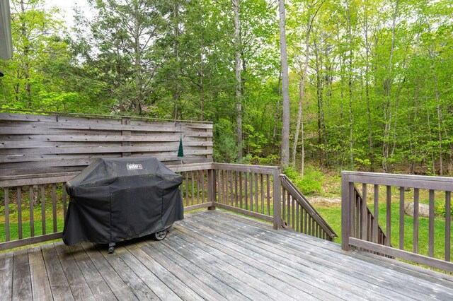 14 Winter Hills Ln, Ogunquit, ME 03907 - wooden deck with grilling area