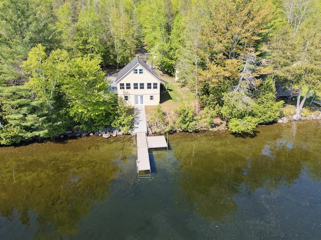1809 Embden Pond Rd, Embden, ME 04958 - view from above of property featuring a forest and a large body of water