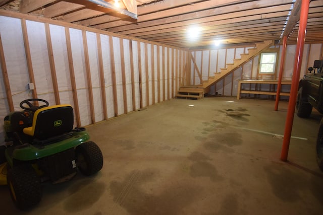 1809 Embden Pond Rd, Embden, ME 04958 - below grade area with stairway