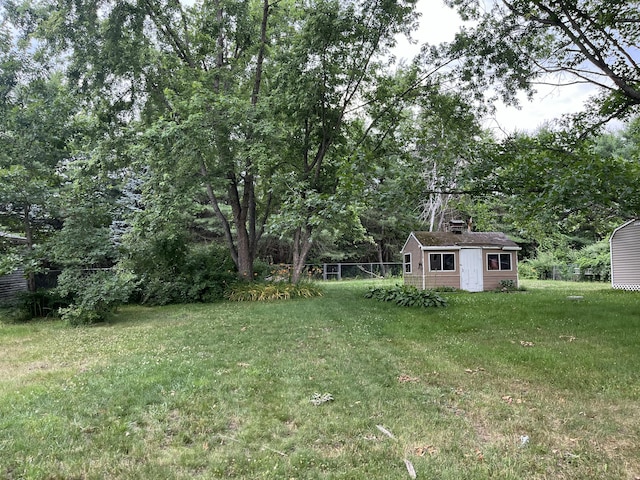 39 Thompson St, Wells, ME 04090 - view of green lawn with an outbuilding