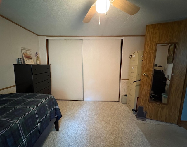 1236 Waldo Station Rd, Waldo, ME 04915 - bedroom featuring carpet floors, a closet, and ceiling fan