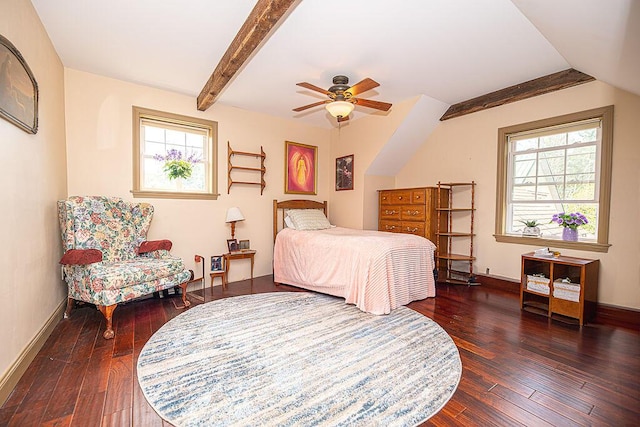 84 Little River Rd, Berwick, ME 03901 - bedroom with dark wood-type flooring, baseboards, and a ceiling fan