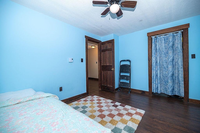 84 Little River Rd, Berwick, ME 03901 - bedroom featuring wood finished floors, baseboards, a textured ceiling, and ceiling fan