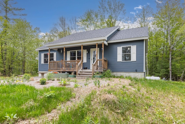 80 Hubbard Rd, Berwick, ME 03901 - view of front of property with covered porch and a shingled roof