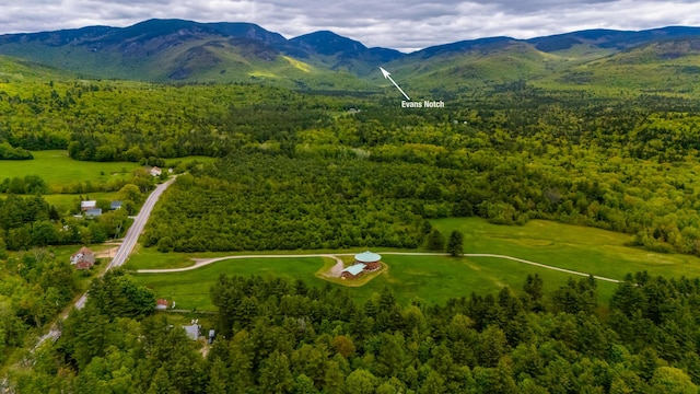 2222 Main Rd, Chatham, NH 03813 - aerial view of a heavily wooded area and a mountainous background