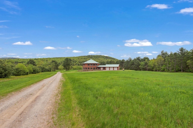 2222 Main Rd, Chatham, NH 03813 - view of dirt / gravel driveway with a view of trees and a view of countryside