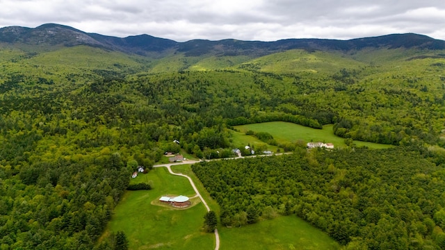 2222 Main Rd, Chatham, NH 03813 - aerial view of a heavily wooded area and a mountain backdrop