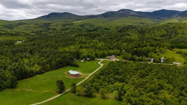2222 Main Rd, Chatham, NH 03813 - aerial view of a forest and a mountain backdrop