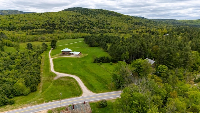 2222 Main Rd, Chatham, NH 03813 - aerial view of a forest and a mountainous background