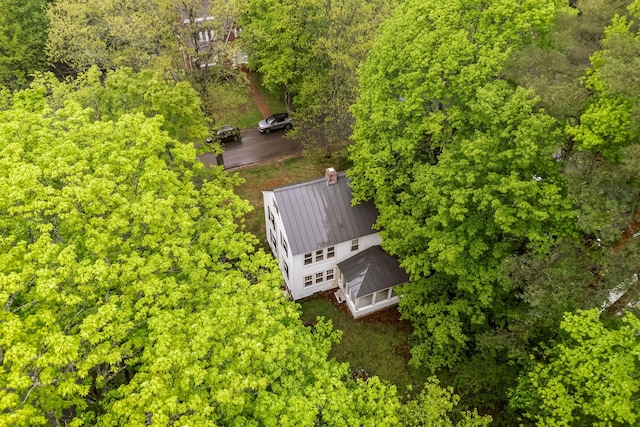 4 University Pl, Orono, ME 04473 - view from above of property featuring a heavily wooded area