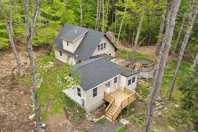 834-836 Sebago Rd, Sebago, ME 04029 - view from above of property featuring a forest