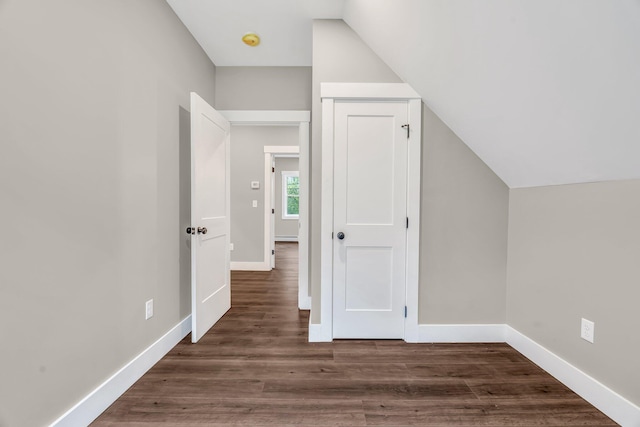 61 Main Rd, Eddington, ME 04428 - bonus room featuring vaulted ceiling, baseboards, and dark wood-type flooring