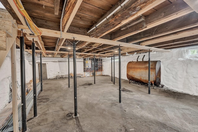 61 Main Rd, Eddington, ME 04428 - unfinished below grade area featuring oil tank