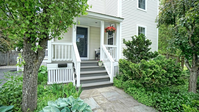 53 Gray Rd, Gorham, ME 04038 - doorway to property with a porch