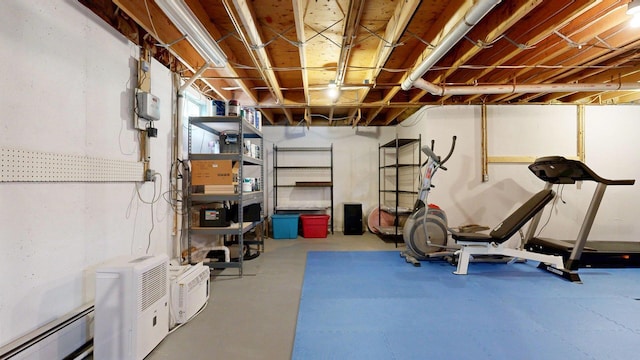 53 Gray Rd, Gorham, ME 04038 - basement featuring a baseboard heating unit