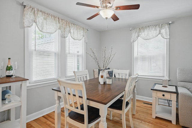 29 Emanual Dr, Brunswick, ME 04011 - dining area with light wood finished floors, healthy amount of natural light, and a ceiling fan