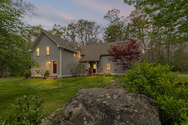 241 Old Stage Rd, Arrowsic, ME 04530 - view of front of home with a yard and roof with shingles