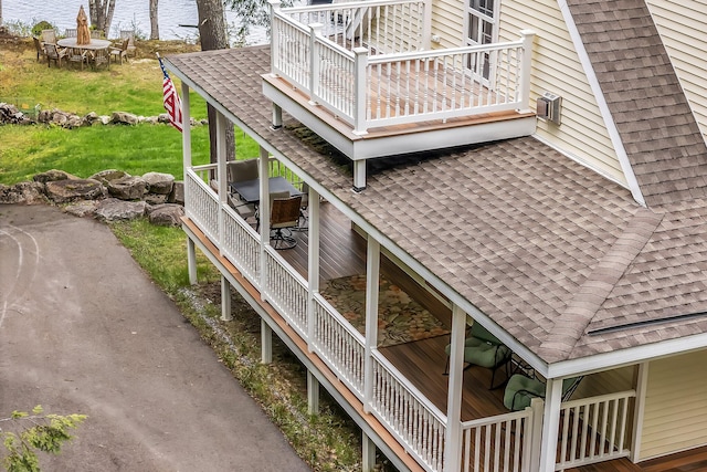 700 Pond Rd, Saint Albans, ME 04971 - wooden deck featuring a water view