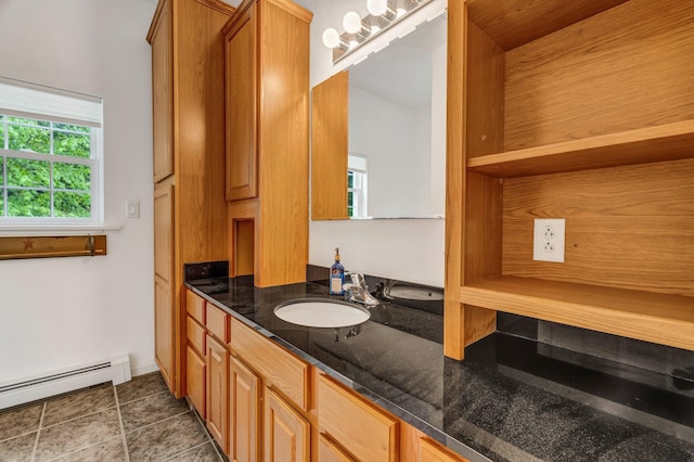 700 Pond Rd, Saint Albans, ME 04971 - bathroom with baseboard heating and vanity
