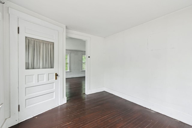 705707 Maine Ave, Farmingdale, ME 04344 - spare room featuring dark wood-style flooring and baseboards