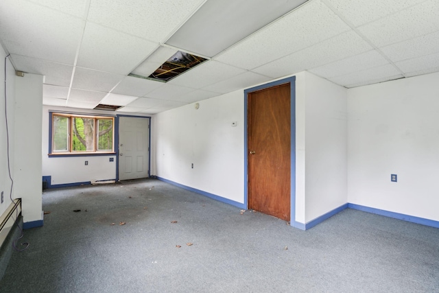 705707 Maine Ave, Farmingdale, ME 04344 - spare room featuring a paneled ceiling and baseboards