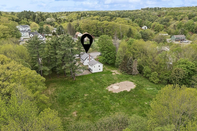 705707 Maine Ave, Farmingdale, ME 04344 - aerial view of property's location featuring a heavily wooded area