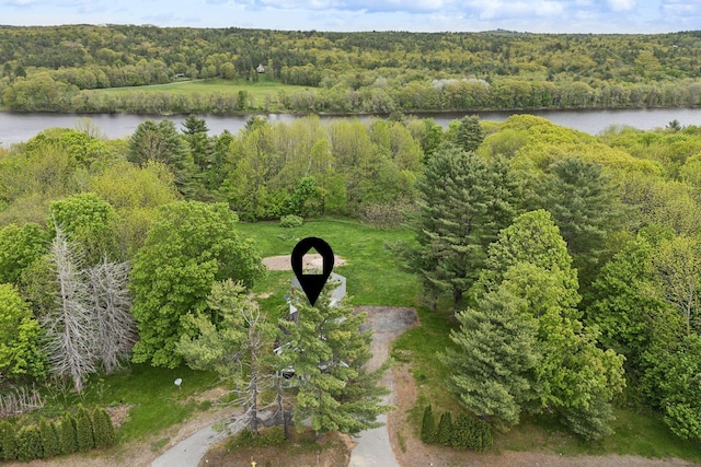 705707 Maine Ave, Farmingdale, ME 04344 - aerial view of property's location featuring a large body of water and a heavily wooded area