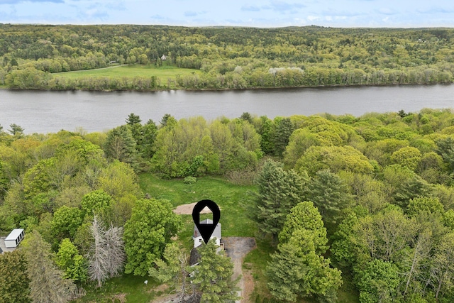 705707 Maine Ave, Farmingdale, ME 04344 - aerial view of property's location featuring a heavily wooded area and a large body of water