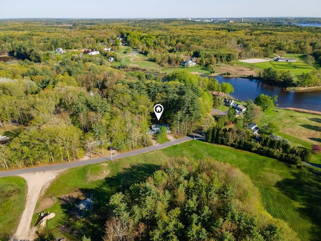 107 Tidy Rd Unit A & B, Eliot, ME 03903 - aerial overview of property's location with a large body of water and a forest