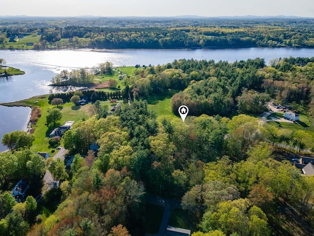 107 Tidy Rd Unit A & B, Eliot, ME 03903 - aerial view of property and surrounding area featuring a large body of water and a heavily wooded area