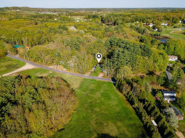 107 Tidy Rd Unit A & B, Eliot, ME 03903 - aerial view of property's location with a heavily wooded area and a nearby body of water