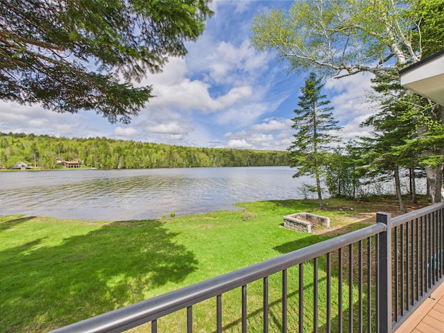1107 S Shore Rd, Madawaska Lake Twp, ME 04783 - water view featuring a forest
