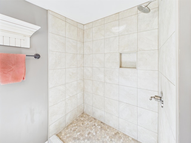 1107 S Shore Rd, Madawaska Lake Twp, ME 04783 - bathroom with tiled shower