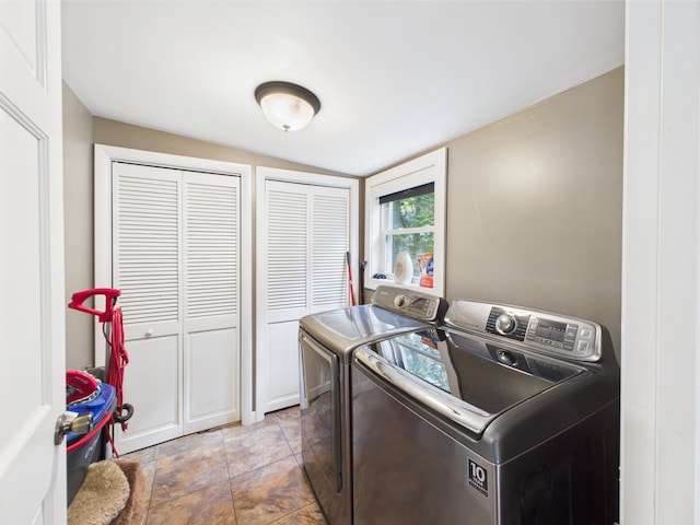 1107 S Shore Rd, Madawaska Lake Twp, ME 04783 - laundry room featuring washing machine and clothes dryer
