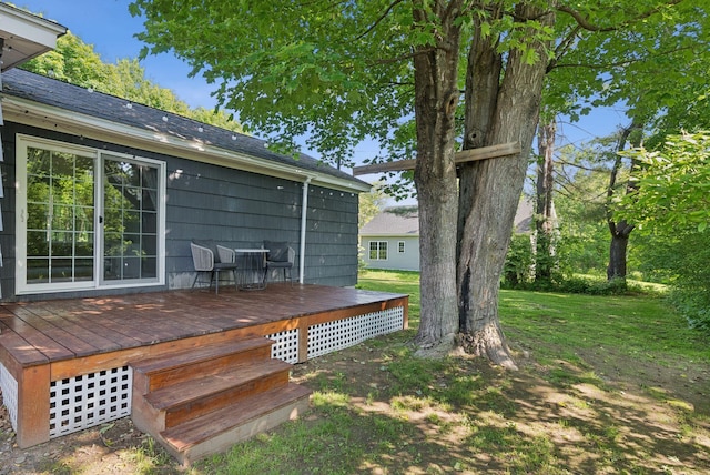 83 E Cote St, Lewiston, ME 04240 - view of wooden deck
